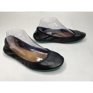 Tieks by Gavrieli Size 8 Black Leather Foldable Ballet Flats P152